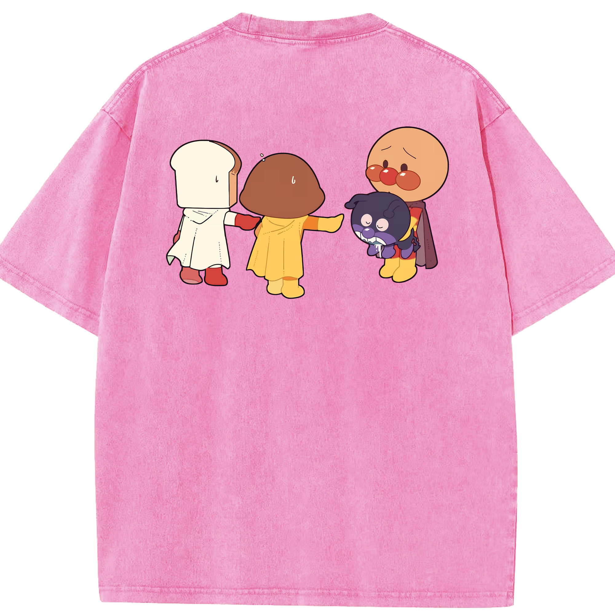 （画像用） アンパンマン Anpanman 綿100% ヴィンテージ風 半袖Tシャツ（背面プリント）